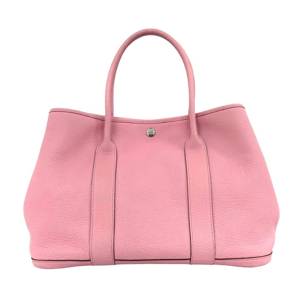 HERMES Garden Party PM Negonda Leather Tote Bag/Handbag, Rose Sakura Pink, 03348